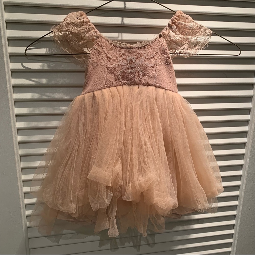 Tulle and Lace Custom Flower Girl, Birthday Dress